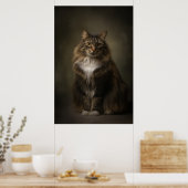 Elegante kat studioportret poster (Keuken)