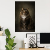 Elegante kat studioportret poster (Thuiskantoor)