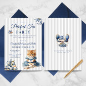 Elegante kat-thee feest uitnodiging template