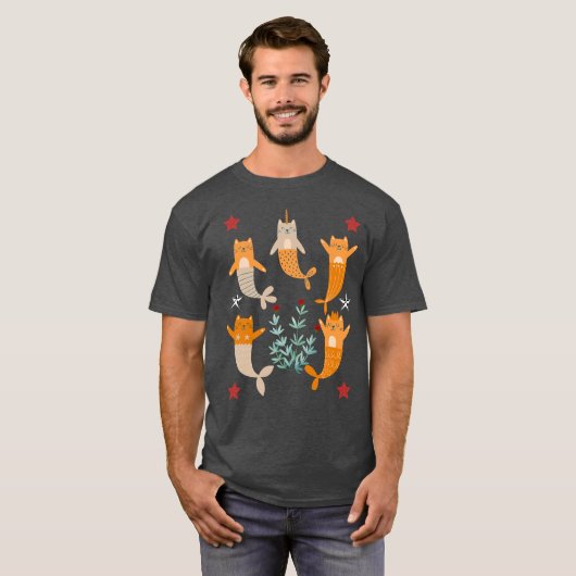 Elegante kat-vis hybride t-shirt (Voorkant volledig)