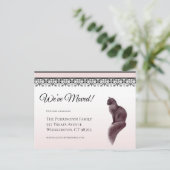 Elegante kat We hebben roze adreswijziging verplaa Briefkaart (Staand voorkant)