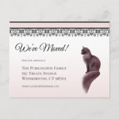 Elegante kat We hebben roze adreswijziging verplaa Briefkaart (Voorkant)