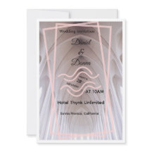 Elegante kathedraal trouwuitnodiging | Blush Minim