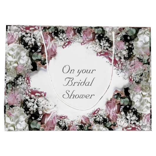 Elegante katholieke bruidsdouche groot cadeauzakje (Achterkant)