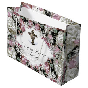 Elegante katholieke bruidsdouche groot cadeauzakje