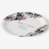 Elegante katholieke bruidsdouche papieren bordje (Gekanteld)