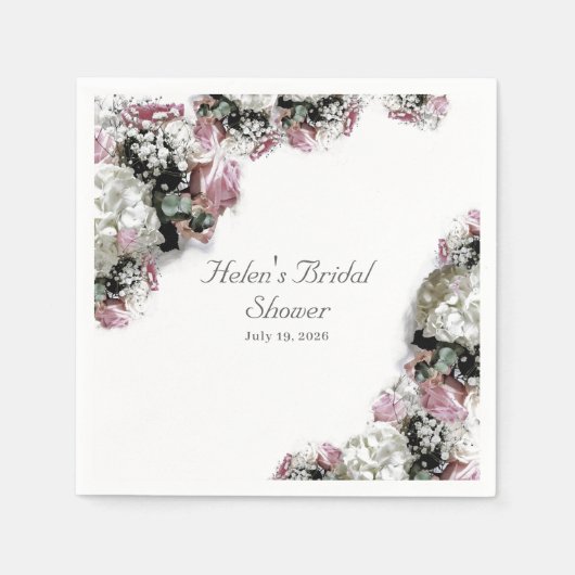 Elegante katholieke bruidsdouche servet (Voorkant)