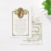 Elegante Katholieke bruiloft Bloemengebed Kaart (Bureau)