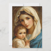 Elegante Katholieke Doop Maria Jezus Goud Kaart (Achterkant)