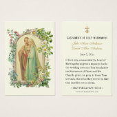 Elegante Katholieke Maria en Jozef Trouwen Heilige Visitekaartje (Voorkant /achterkant)