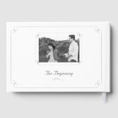 Elegante katholieke monogrammed bruiloft gastenboe gastenboek (Achterkant)