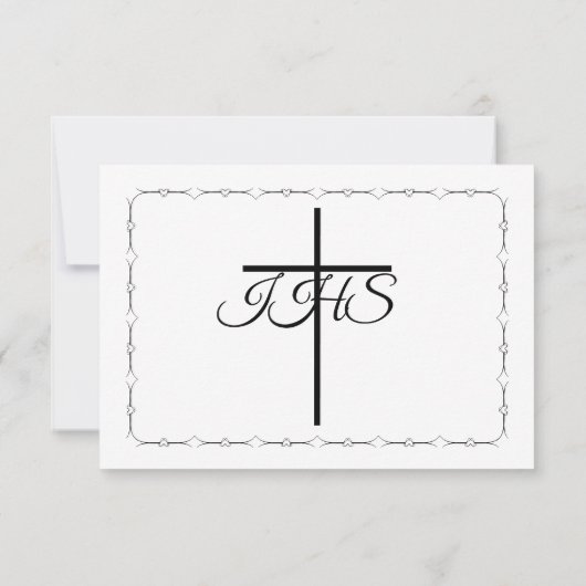 Elegante katholieke trouwkaart (Achterkant)