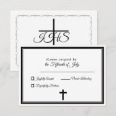 Elegante katholieke trouwkaart (Voorkant / Achterkant)