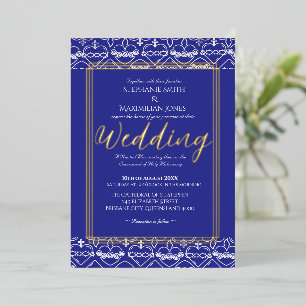 Elegante katholieke trouwuitnodiging folie uitnodiging