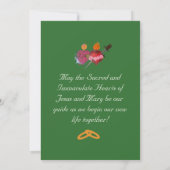 Elegante katholieke trouwuitnodiging met twee hart kaart (Achterkant)