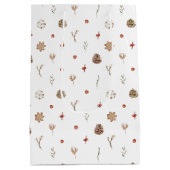 Elegante katoen en Pinecone kerstkrans Medium Cadeauzakje (Achterkant)