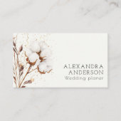Elegante Katoen Pampas Grass Boho Professional Visitekaartje (Voorkant)