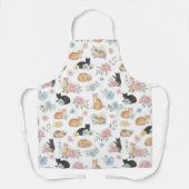Elegante Katoenprint Met Bloemen Schort (Voorkant)