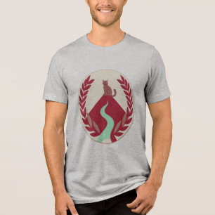 Elegante kattenkrans ontwerp Tri-Blend shirt
