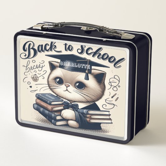 Elegante kattenlunchbox (Achterkant)