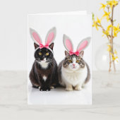 Elegante Kattenvieringkaart Kaart (Gele Bloem)