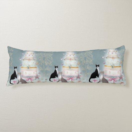 Elegante kattenvieringstaart lichaamskussen (Voorkant)