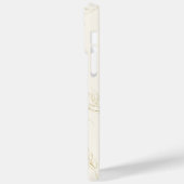 Elegante Keizer Pinguïn Botanische Gouden Glitter Case-Mate iPhone Case (Achterkant / Links)