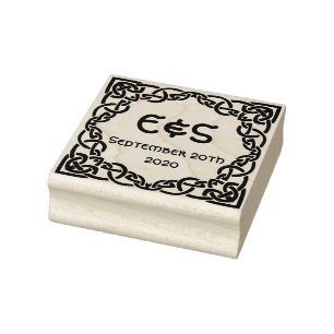 Elegante Keltische Huwelijk Keltische Knoop Rubberstempel