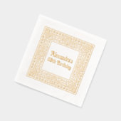 Elegante Keltische Knoop Filigree Lijst Verjaardag Folie Servetten (Links)