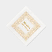 Elegante Keltische Knoop Filigree Lijst Verjaardag Folie Servetten (Rechts)