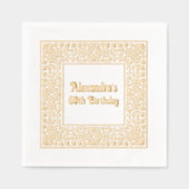 Elegante Keltische Knoop Filigree Lijst Verjaardag Folie Servetten (Voorkant)