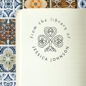 Elegante Keltische Knoop Shamrock Custom Library B Rubberstempel