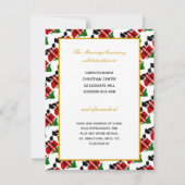 Elegante Keniaanse vlag met gouden script bruiloft Kaart (Achterkant)
