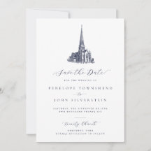 Elegante kerk illustratie formele bruiloft