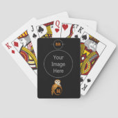 Elegante Kerkuil Monogram Pokerkaarten (Achterkant)