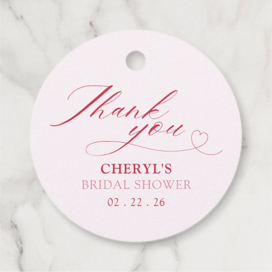Elegante kers op bruidsdouche bedankjes labels (Achterkant)