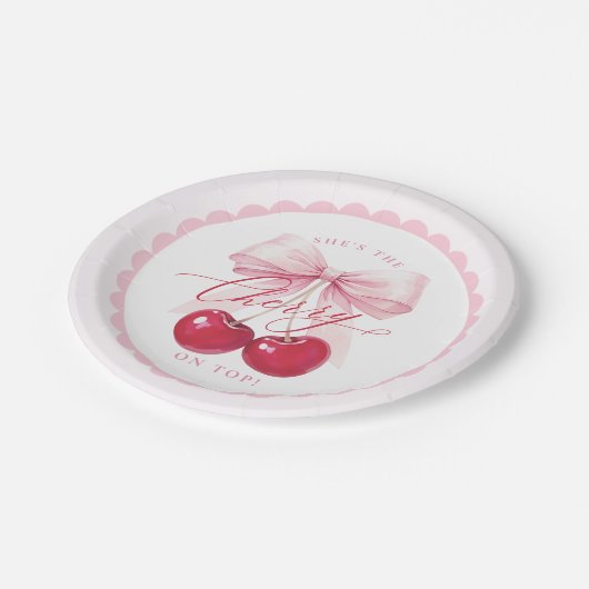 Elegante kers op bruidsmeerschotservies papieren b papieren bordje (Gekanteld)