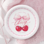 Elegante kers op bruidsshower papieren borden papieren bordje