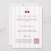 Elegante kersen op bovenkant dubbelzijdig Vrijgeze Kaart (Achterkant)