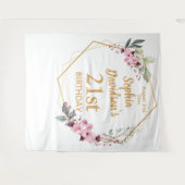 Elegante kersenbloesem 21e verjaardag achtergrond wandkleed (Voorkant (horizontaal))