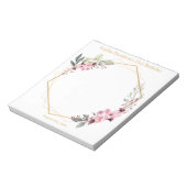 Elegante kersenbloesem 21ste verjaardagsfeestje notitieblok (Linkerzijde)