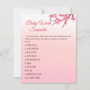 Elegante Kersenbloesem Baby Woordzoekspel