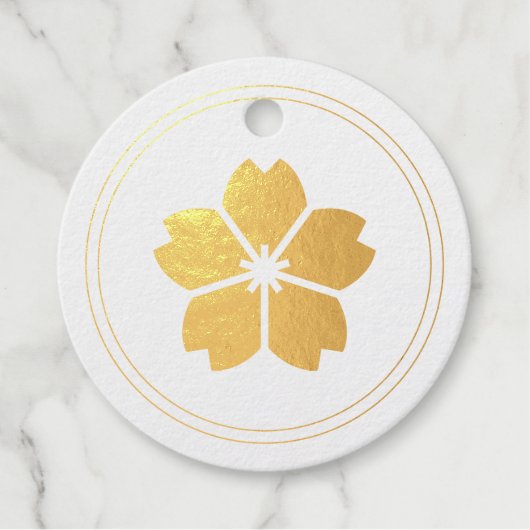 Elegante kersenbloesem bedankt bedankjes labels (Voorkant)