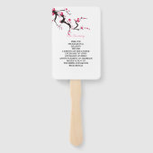 Elegante kersenbloesem bloemenbruiloft programma handwaaier (Achterkant)