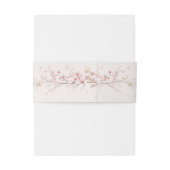 Elegante Kersenbloesem Bruids Buikband Uitnodigingen Wikkel (Achterkant Voorbeeld)