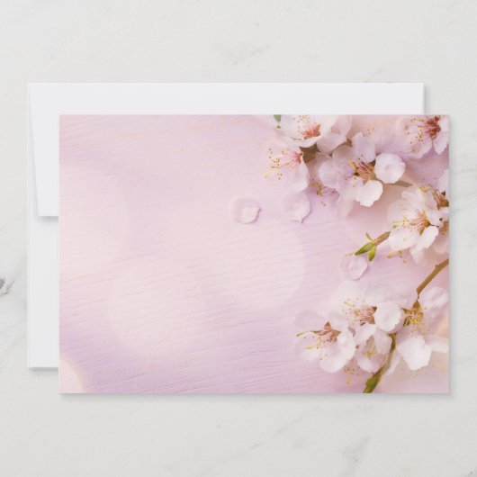 Elegante Kersenbloesem Bruidsuitnodigingen Kaart (Achterkant)