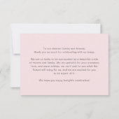 Elegante kersenbloesem bruiloft bedankkaart (Achterkant)