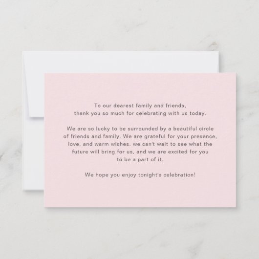 Elegante kersenbloesem bruiloft bedankkaart (Achterkant)