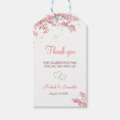 Elegante kersenbloesem bruiloft cadeaulabel (Voorkant)