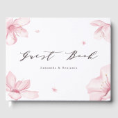 Elegante kersenbloesem bruiloft gastenboek (Voorkant)
